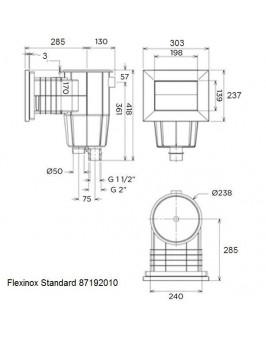 Скиммер Flexinox Standard, круглая крышка