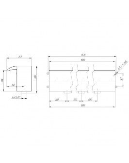 Водопад стеновой 1500 (AISI 316)