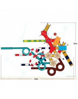 Комплекс водных горок Arihant WAPS 14A (46.0х30.0 м)