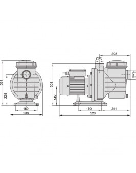 Насос Aquaviva LX SWIM025M (220В, 4 м3/ч, 0.50HP)