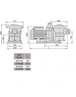 Насос Aquaviva LX STP200M (220В, 24 м3/ч, 2HP)