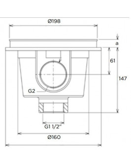 Слив донный Flexinox AISI 316, круглый