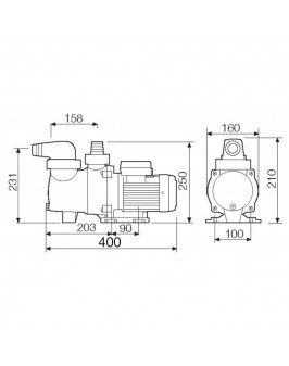 Насос FCP-180S с префильтром 3,7м³/час(6м), 1ф/220В, 0,32/0,18 кВт, версия 12S