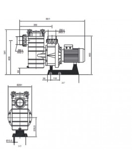 Насос Hayward HCP38303E KAP300 T1 IE3 (380В, 48 м3/ч, 3HP)