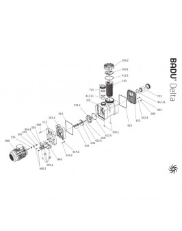 Насос BADU Delta 17 с префильтром 17 м³/ч, 0,55 кВт, 220 В