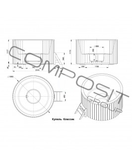 Купель Composit Comfort Cold D=1,95 H=1,10 м термоясень