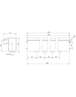 Водопад стеновой 2000 (AISI 316)