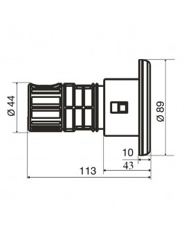 Форсунка гидромассажная из ABS, пластика, 10-12м³/час /0034/