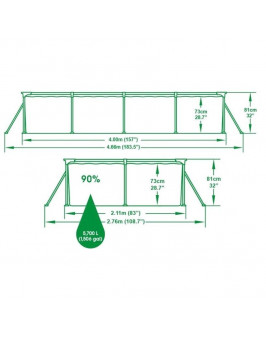 Каркасный бассейн Bestway 56405 (400х211х81)