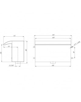 Водопад стеновой 600 (AISI 316)