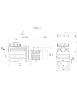 Насос BADU TOP/Bettar II/12 с префильтром, 12 м³/ч, 0,65/0,45 кВт, 220В, кабель 3,5м.