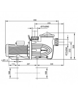 Насос PPA50-400S с префильтром 51,8м³/час(10м), 3ф/380В, 3,5/3 кВт