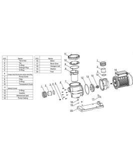 Насос Aquaviva LX STP250T (380В, 27 м3/ч, 2.5HP)