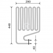 Harvia Тэн для электрокаменки ZSP-250 2,5 кВт (K13,5G, K15G, F15, F16,5, РО165)