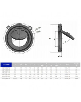 Обратный клапан межфланцевый ПВХ EFFAST CDPCKD/CDRCKD без фланцев